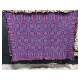 Vintage Hand Woven Geometric Pattern Lap Blanket