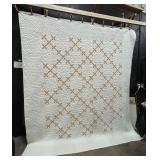 Hand Sewn Geometric Pattern Quilt.