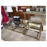 Vtg Hollywood Regency Style Gold Coffee & End