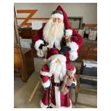 (2) Santa Claus Christmas Statues.