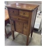 Vtg Mahogany Pipe Smokers Cabinet.