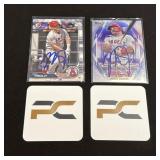 2 Autographed Mike Trout Baseball Cards.