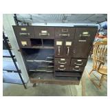 Vtg Industrial Steel Rolling Cabinet.