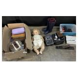 Microscope, Composition Doll, Boots, Amp.