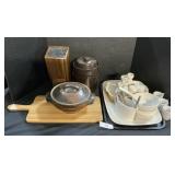 Sterling Silver Utensils, Lenox Dishes, Crock.