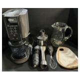 Ninja CREAMi, Breville Immersion Blender, Pitcher.