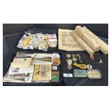 Vintage Stamps, Postcards, Baptism Certificates.