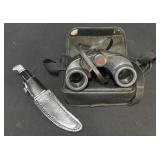 Binoculars & Buck Knife.