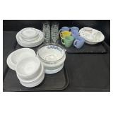 Corell Corning Ware Dinnerware & Mugs.