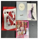 5 NOS 1986-2001 Barbie Dolls, Dior, Avon, Mackie.