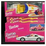 Barbie Ferrari, Mustang, Baywatch Boat, Prom Games