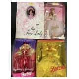 4 NOS 1990s Barbie Dolls, My Fair Lady.