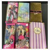 6 NOS 1980s-2000s Barbie Dolls.