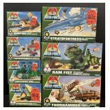 7 NOS Kenner Mega Force Model Toys.