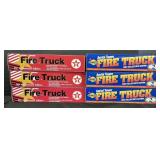 6 NOs Toy Fire Trucks, Texaco & Sunoco.