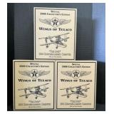 3 NOS Ertl Texaco Die Cast Plane Still Banks.