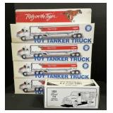4 NOS Exxon Trucks, NOS Ford Die Cast Truck Bank.