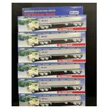 6 NOS Mobil Toy Tanker Trucks.