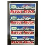 4 NOS 1994 Hess Rescue Trucks.