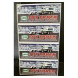 4 NOS 2008 Hess Toy Truck & Front Loader.