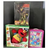 Treasure Trolls W/ Case, Freddy Krueger Kit, Elmo.