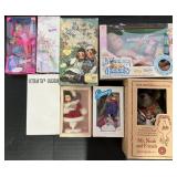 Barbie, Ginny, Raggedy Ann Dolls, Boyds Bear.