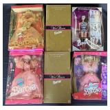 6 NOS Barbie Dolls.