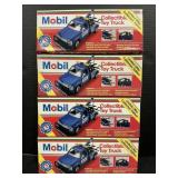4 NOS 1995 Mobil Collectible Toy Trucks.
