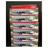 6 NOS Mobil Toy Tanker Trucks.