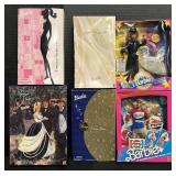 6 NOS 1990s Barbie Dolls & Sets.