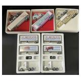 5 NOS Winross Die Cast Adv Semi Trucks.