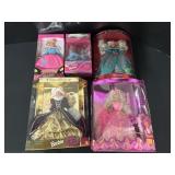 5 NOS 1990s Barbie Dolls