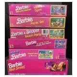 6 1980s-1990s Mattel Barbie Play Sets.