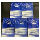 5 NOS Snow Sensation Barbie Dolls.