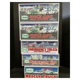 5 NOS Hess Trucks, Race Cars & RV.