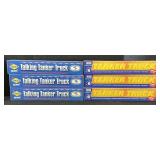 6 NOS Toy Tanker Trucks, 3 Sunoco, 3 Exxon.