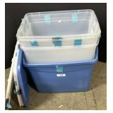 4 Storage Totes w/ Lids.