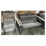 Outdoor Chair & Swinging Bench Loveseat.