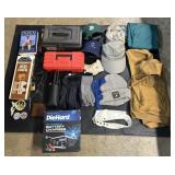 Coach Wallet, battery Charger, Fishing Gear.