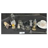 Crystal Eagle Figurine, S&P Shakers, Tea Cup.