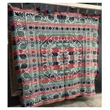 Vintage Woven Jacquard Coverlet.