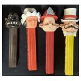 4 Vintage No Feet Pez Dispensers