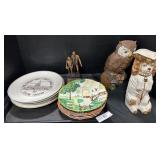 Hershey Adv Plates & Trophy, Hand Painted Plates