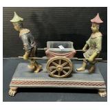 Maitland-Smith Style Boys Carrying Box Sculpture.