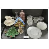 EAPG Glass Dinnerware, Bird Figurines, Christmas.