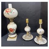3 Floral Lamps.