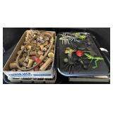 Toy Bugs, Spools, Flatware, Building Blocks.