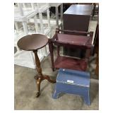 Plant Stand, Magazine Rack, & Stool.