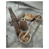 Early Bamboo Basket Shoulder Yoke, Fishing Traps.