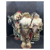 3 Christmas Decor Large Santa Figures.